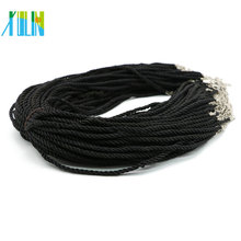 Good Quality Adjustable Twist Silk Cord Necklace for Pendants Making 100pcs/pack, ZYN0008